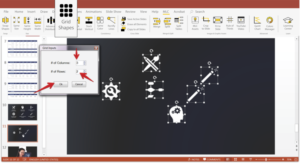 table design for presentation