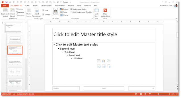 PowerPoint Slide Master edit