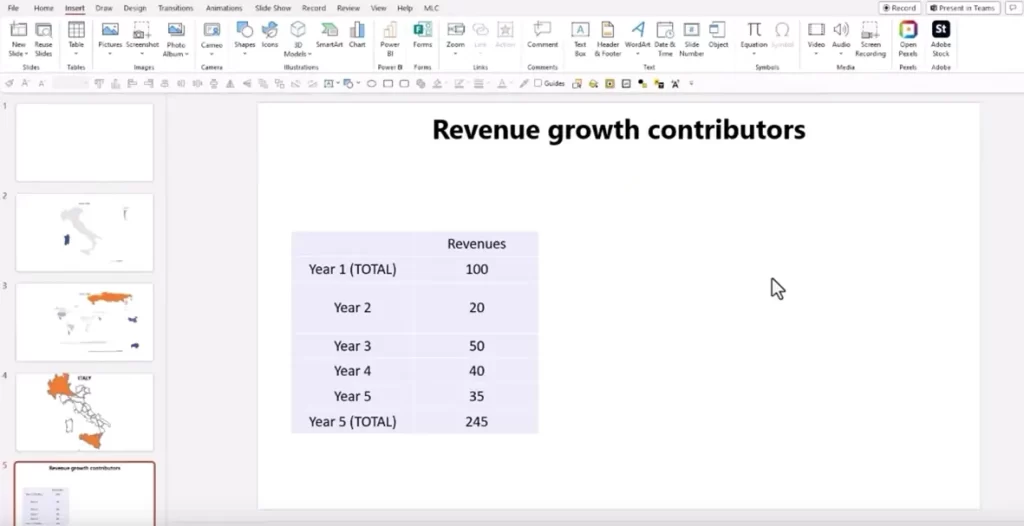 Screenshot waterfall chart 3 | MLC