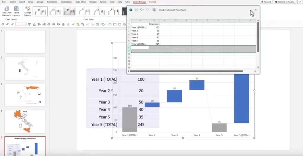 Screenshot waterfall chart 6 | MLC