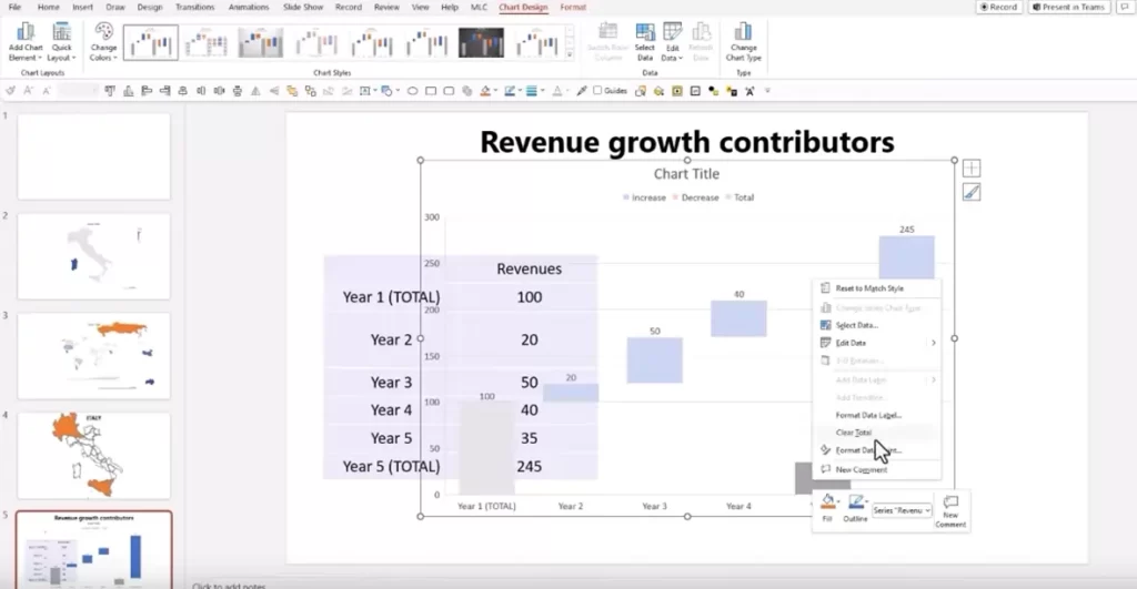 Screenshot waterfall chart 8 | MLC