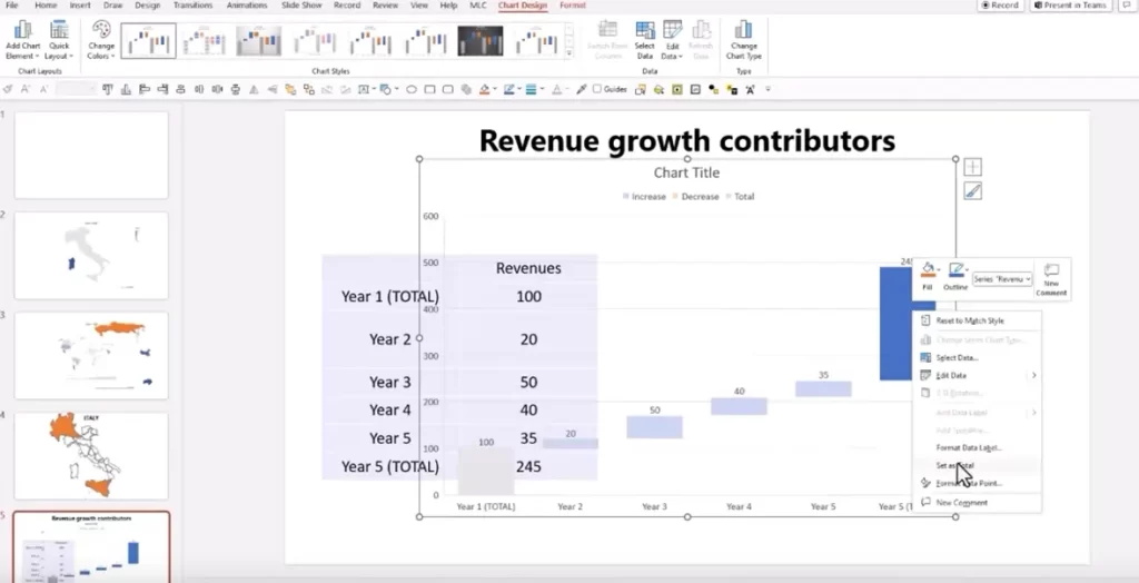 Screenshot waterfall chart 9 | MLC