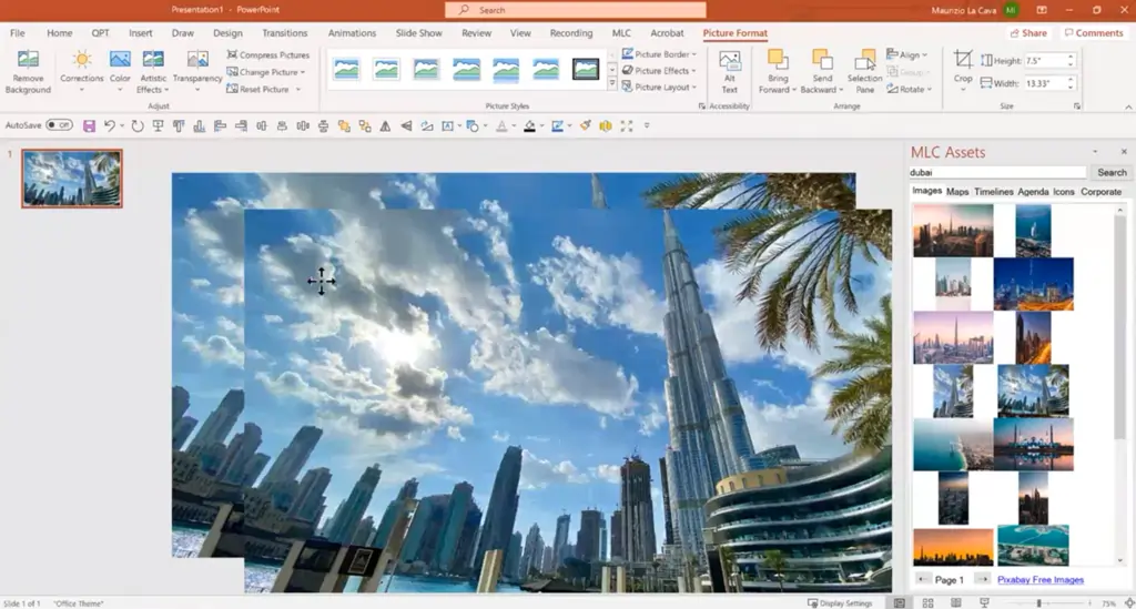 Guide to applying the focus effect on PowerPoint 2 | MLC Presentations