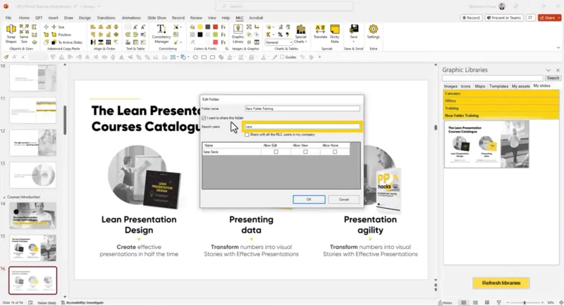 Slide library guide screenshot 10 | MLC Presentation Design Consulting